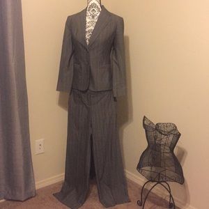 The Limited Gray Pinstripe Blazer & Suit Jacket